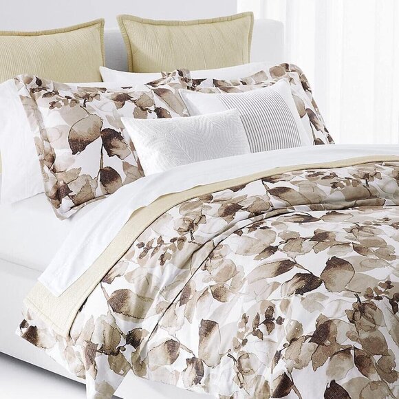 Ralph Lauren Corrine Tonal Leaf Full/Queen Cotton Duvet Cover Set - Picture 1 of 6